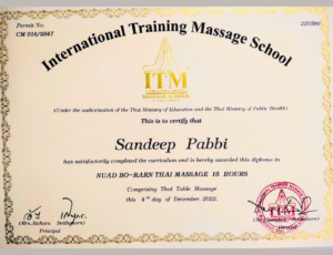 International Training Massage School Certification